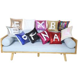Sublimation Magic Sequins Pillow Case Blank DIY Pillow Cases Personalized Customized Gift 40x40cm Bedding Supplies Wholesale