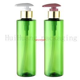 30pc 250ml brown screw gold pump plastic bottle for personal care packaging dispenser empty shampoo lotion PET soap pumpgood package