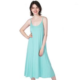 Women's Sleepwear SEXY Women Spaghetti Strap Nightdress Sleepshirt Casual Elastic Cotton Nightgown PLUS SIZE Nightwear Homewear 6XL 7XL1