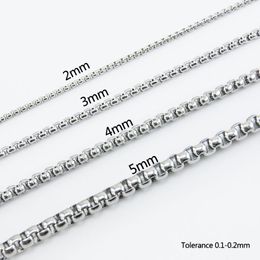 100m cadenas Cuentas Bolas de Hierro Joyería Collar Cadena de Metal Plata 1.5mm haciendo 