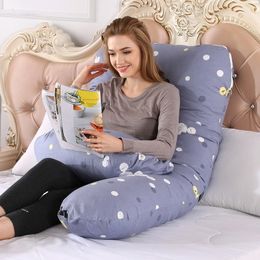 Pregnant Pillow Side Sleeper Pregnancy Women Bedding Full Body U-Shape Cushion Print Sleeping Multifunctional Maternity Pillow 201117