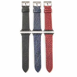 Leather Crack Strap for Apple Watch band 44mm 40mm 38mm 42mm Fashion Wristband For iwatch 6 5 4 3 Replacement Bracelet Watchband