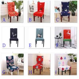 Elastic Christmas Chair Cover Slipcovers Dining Room Wedding Decorations Banquet Short Chair Covers Home Textiles Chair Covers HH9-3611