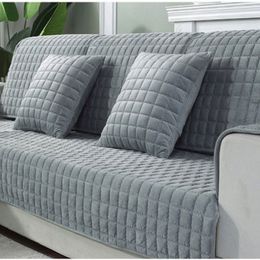 New Thicken Crystal Velvet Fabric Sofa Cover Slip Resistant Slipcover Seat European Couch Cover Sofa Towel for Living Room Decor 201119