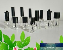 20/40pcs 15ML Clear Glass Comsetic Nail Oil Bottle with A Lid Brush, Empty Tranaparent Nail Polish Refillable Container