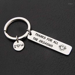 Custom Keyring Engraved Thank for All The Orgasms I Love You Key Ring Couple Keychain Jewellery Gifts Give To My Boyfriend Husband1