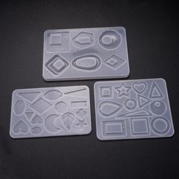 DIY cristal resina molde brinco colar pingente de jóias moldes artesanais artesanais fazendo encontrar ferramentas suprimentos 3 desenhos yg673