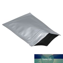 1000Pcs Silver Pure Aluminium Foil Tear Notch Zip Lock Packaging Bag Snack Nuts Retails Zipper Pouches Storage Bags