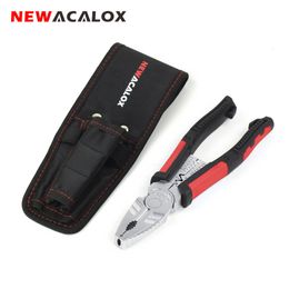 NEWACALOX 8'' Multitool Wire Pliers Long Nose Pliers Jewellery Making Hand Tools Wire Cutter Wire Stripper Crimping Tool for Home Y200321