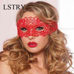 NXY Sexy Lingerie Dress Porn Black/white/red Hollow Lace Mask Exotic Erotic Costumes Women Hot Cosplay Masks1217