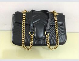 Популярные женщины Marmont Bag Gold Silver Chain Change Crossbody сумки высокого качества сумки женские сумки на плече # 43187