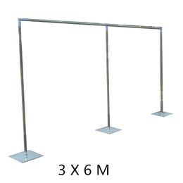 Nuovo arrivo Decorazione dello sfondo per feste Cornice in metallo Popolare 3 X 6 M (10FT per 20FT) Supporto per tubi da matrimonio