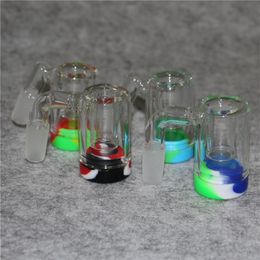 Hookah 2.5mm Thickness Ash Catcher Bowls With Female Male 10mm 14mm 18mm Joint Bubbler Glass Perc Ashcatcher Bong Silicone Container Jar