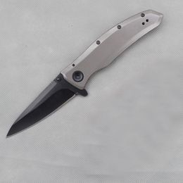 KS 2200 Grid Assisted Knife 8Cr13 58HRC Blade Steel Grey Handle Black Plain Edge EDC Pocket Knife knives With Retail Box