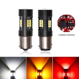 Car Led Light Bulb Canbus 1156 BA15S 1157 P21/5W BAY15D Auto Parking Lights Reversing Lamp For Car 12V White Red Yellow