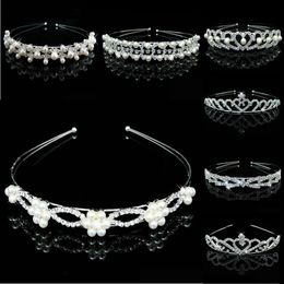 Headpieces 8 styles bridal tiara crystals and pearls beaded bridal head accessories formal event Headpieces