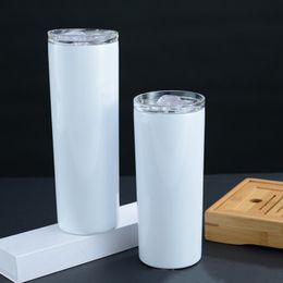 Wholesale Heat Transfer Printing 20oz Tapered Skinny Tumbler Double Wall Vacuum Diy Sublimation Stainless Steel Tumblers