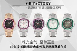 GR Montre De Luxe men watches 40mm 324SC automatic mechanical movement steel case diamond watch Relojes Wristwatches waterproof