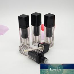 New 6ml Lip Gloss Tubes,Square Clear Empty Lip Glaze Bottle,Black Cap,Lip Stick Cosmetic Packing Container