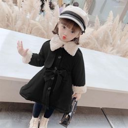 Toddler Girl Winter Clothes 2020 Kids Clothes Thick Warm Windbreaker Jacket Fur Collar Cotton-padded Trench Coat Parka1