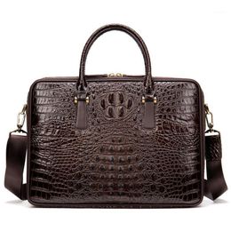 Briefcases Crocodile Men's Bags Genuine Leather Lawyer/office Bag For Men Laptop Documents1