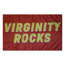 Virginity Rocks Flag 3x5 FT 90x150cm Double Stitching 100D Polyester Festival Gift Indoor Outdoor Printed Hot selling