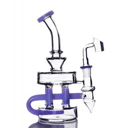 Beaker Bong Hookahs Water Pipes unique Water bongs sovereignty glass recycler Dab Rigs 14mm Bowl Smoke Pipe