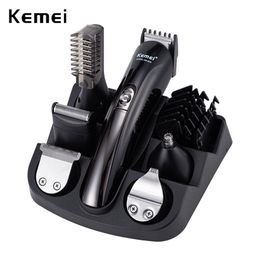 Kemei Hair Clipper Barber Trimmer Electric Razor Shaver Beard Men Shaving Machine Cutting Nose 220106