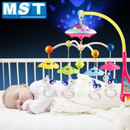 Baby Toys 0-12 Months Cribs Mobiles Musical Box Bracket Rotating Bed Bell Carousel Projection Pony Plane Baby Rattle Kids Toys LJ201113