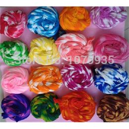 Free shipping wholesale 50pcs/lot 23Colors Mesh Flowers Materials Double Colour Nylon Silk stockings flower For handmade gift 201222