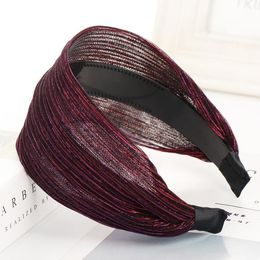 Spring and summer breathable bright ribbon tooth non-slip headband simple broad-sided hairpin pressure hair versatile headband