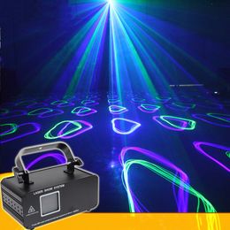 Blue Laser Lighting RGB Full Color Animation Stage Lighting Effect Laser Projector KTV Bar Christmas Festival DMX Control DJ Party Light