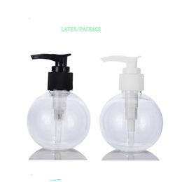 1000x 120g ball Bottle 120ml empty Plastic refillable bottles white pump globe shape 4oz soap dispenser shower gel packaging