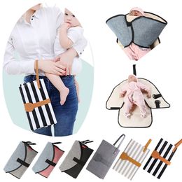 HereNice Baby Waterproof Stroller Portable Multi-function Diaper Nappy Cover Bag Changing Pads Infant Diaper Wipes Organizer 201117