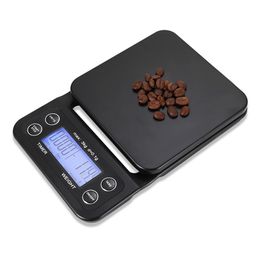 3KG/0.1G Kitchen Scale Food Coffee Weighing Digital Timer With Back-Lit LCD Display For Baking Cooking Measuring Tools Y200328