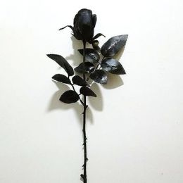 Simülasyon Siyah Gül Buketi Yapay İpek Çiçek Şube Ev Düğün Noel Günü Dekorasyon Parti DIY Düzenlemesi