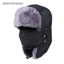 High Quality Men's Winter Hat Warm Thicken Snow Cap With Mask Fashion Windproof Cycling Bomber Hats For Women Men Y200110