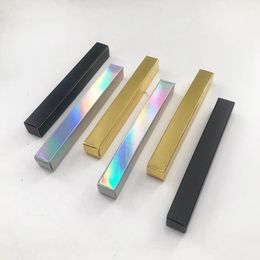 Other Makeup Eyeliner pen packaging holographic glittered empty soft paper box for self-adhesive waterproof eye liner pencil accept custom private label boxes