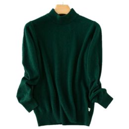 Cashmere Green Turtleneck Lady's Sweater Plus Size Women Pullovers Black Female Sweater Casual Women Jumper Winter Pull Femme 201130