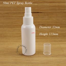 30pcs/Lot Promotion 50ml Plastic Spray Bottle White PET Atomizer Women Cosmetic 5/3OZ Container Perfume Refillable Packaginggood qualitty