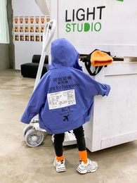 Boys Windbreaker Long Children, Spring 2020) New Coat Baby Korean Version of the Wave Spring Children Western Style Jacket LJ201125