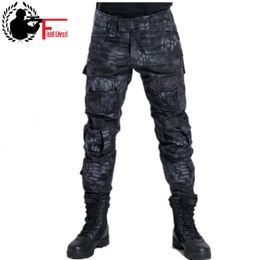 Man Pants Tactical Military Style Camouflage Hunt Pant for Man Army Urban Ripstop Train Python Overalls Cargo Pants Male Fashion 201110