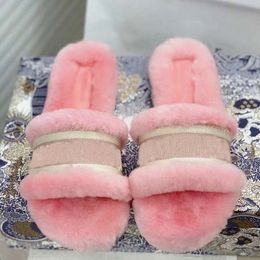 Home Soft Slippers Autumn And Winter Fashion New Women's Slippers All-match Comfortable Wool Slippers Flat Trendy Shoes Y1124