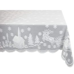 Rectangle Lace Tablecloth Christmas White Lace Wedding Table Cover Xmas Table Cloth Dinner Party Home Decor 201120