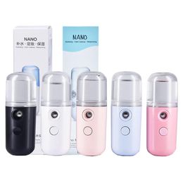 Portable alcohol Sprayer Air Humidifier USB Rechargable 30ML Handheld Water Metre Ultrasonic Charging Diffuser Mini Milk Oil Steamed Face