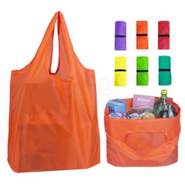 Foldable Shopping Bag Apparel Sundries Toy Storage Bags Travel Portable Handbag High Capacity Snack Drinks Storage Supplies BH6219 WLY