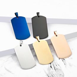 50*28mm Aluminium Alloy Blank Army Dog Tags, Pet Dog Tags Men Pendants with anodized surface Free Shipping