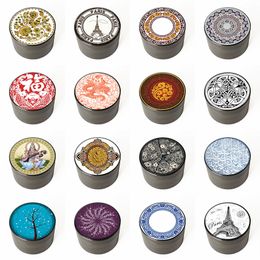 Hot Sale! 21 patterns aluminum alloy four-layer smoke grinder printed cigarette metal grinder smoking accessories wholesale