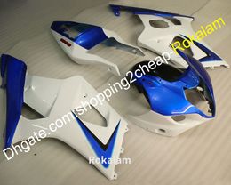 03 04 GSXR 1000 Fairing Body Kit For Suzuki GSXR1000 2003 2004 GSX-R1000 K3 Race Bike Motorcycle Fairings Blue White (Injection molding)