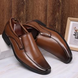 2020 Classic Business Men's Dress Shoes Fashion Elegant Formal Wedding Shoes Men Slip on Office Oxford Shoes for Men Black Brown